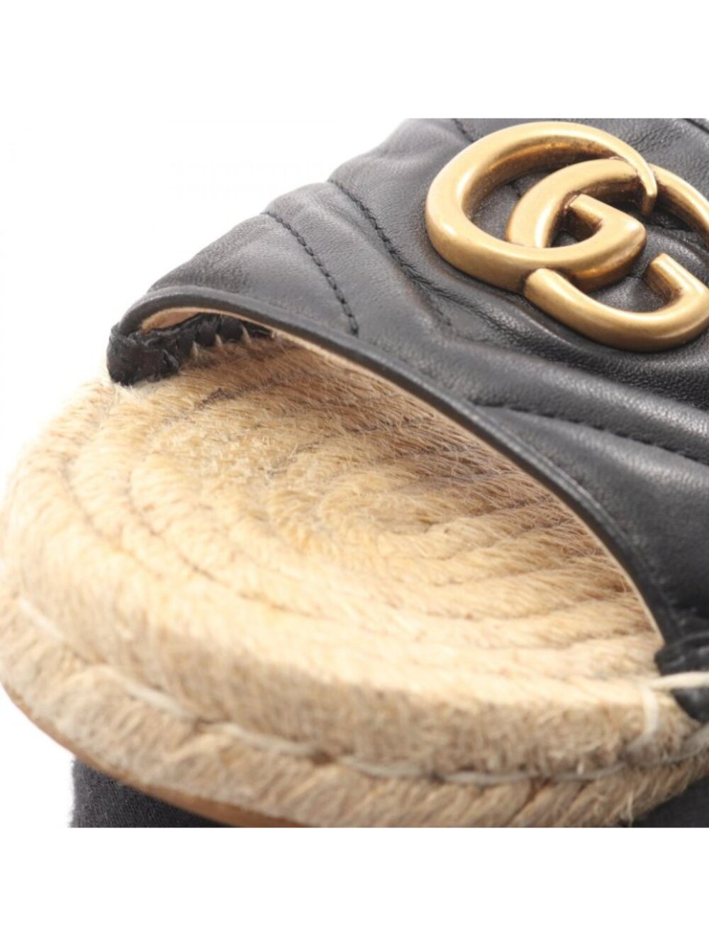 Gucci Sandals GG Marmont Espadrille Leather - Picture 10 of 13